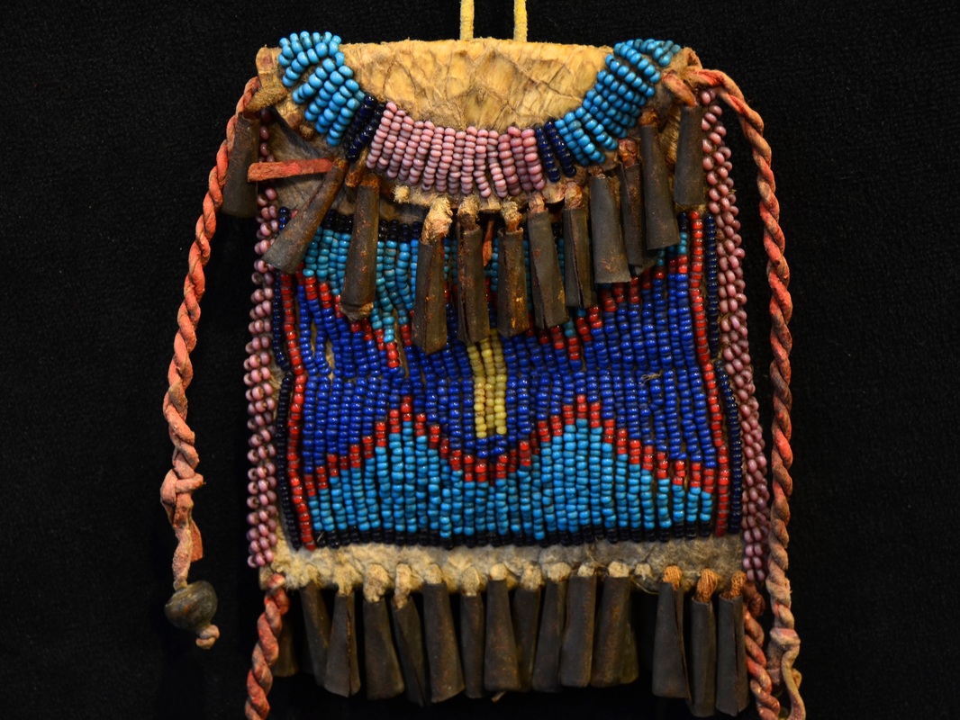 Plains Indian Art - Arapaho Strike-a-lite bag, circa 1885